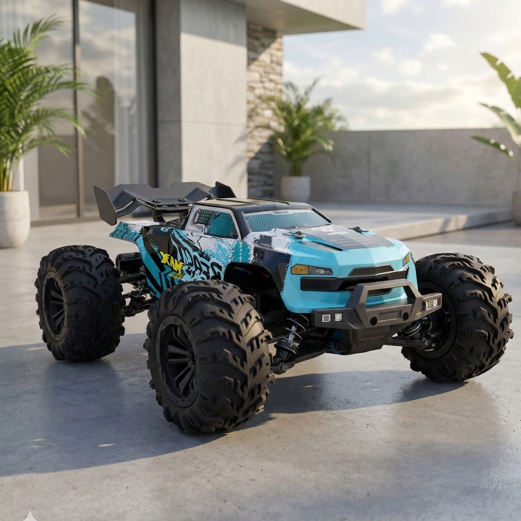 شاحنة دفع رباعي 4WD عن بُعد بدون فرشاة بمقياس 1:16 للطرق الوعرة