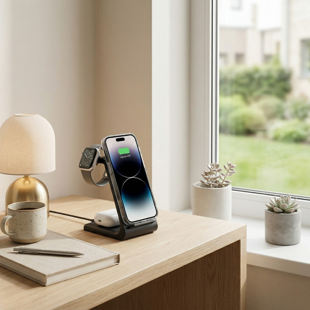 Charging Hub With USB-C Port For Galaxy Watch And Smartphones