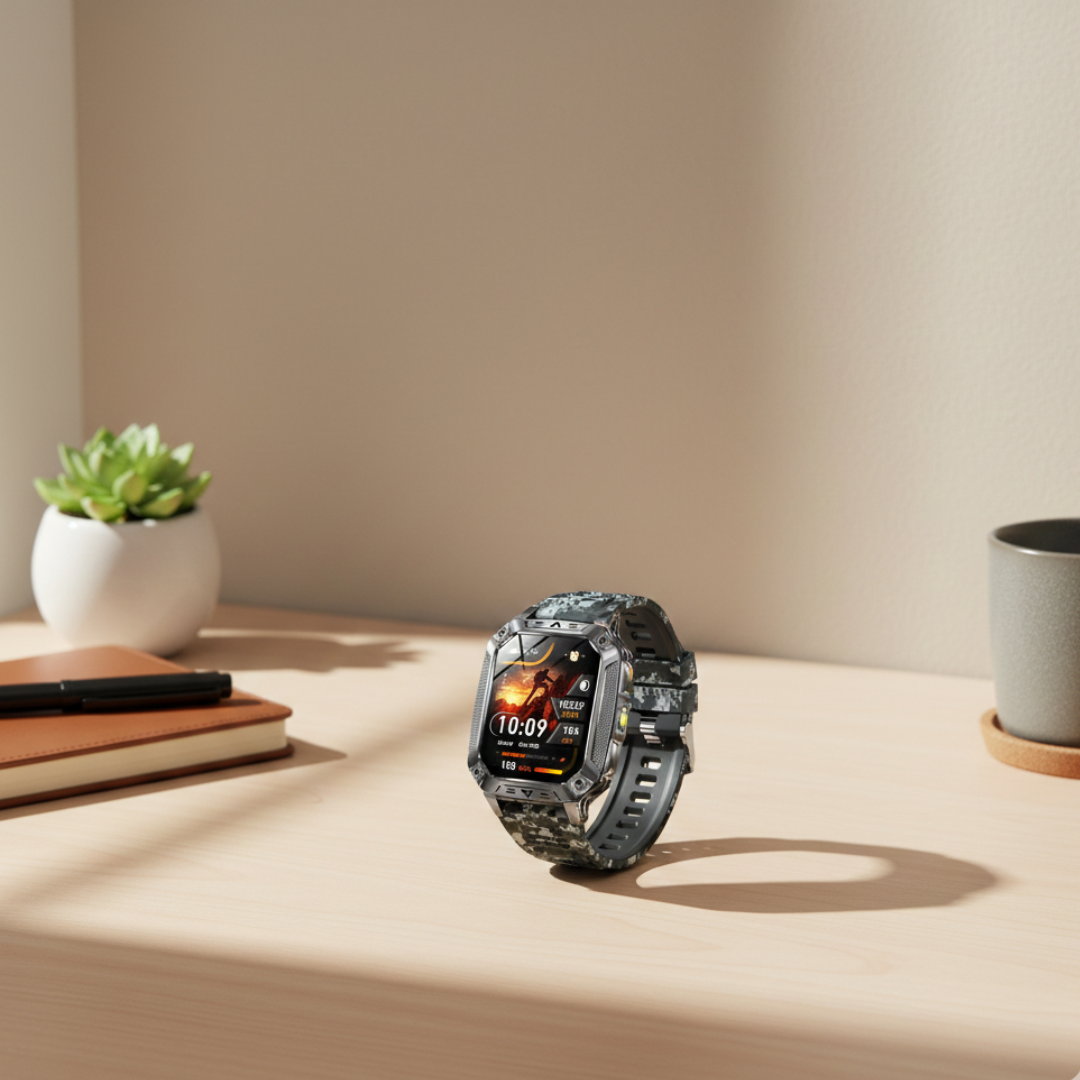 AMOLED-Display Outdoor Fitness Smartwatch Wasserdichter Fitness-Tracker
