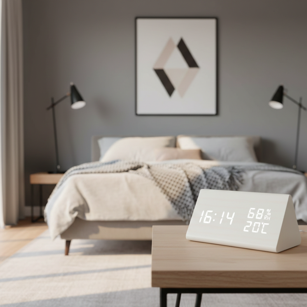 Alarm Clock With LED Display For Home Or Office Use