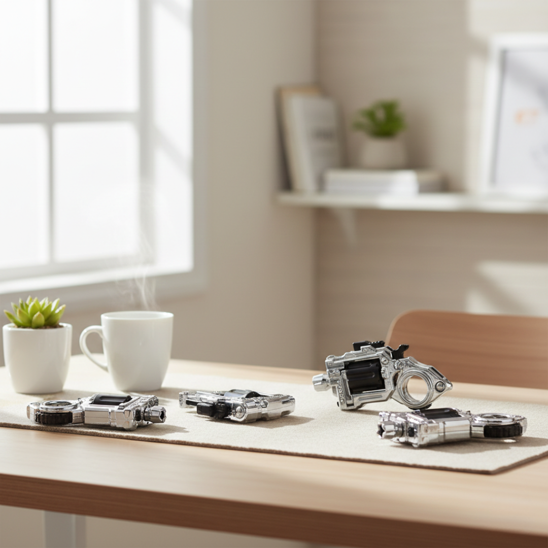 Mini Alloy Revolver Fidget Toy For Everyday Use At Home Or Office