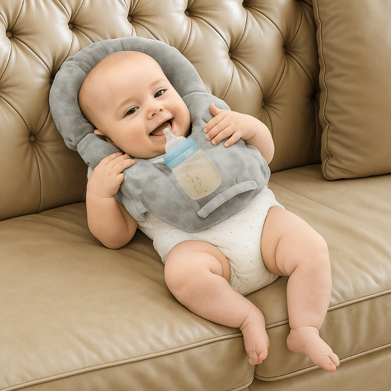 CocoonEase Comfort Nursing Pillow With Integrated Bottle Holder For New Parents