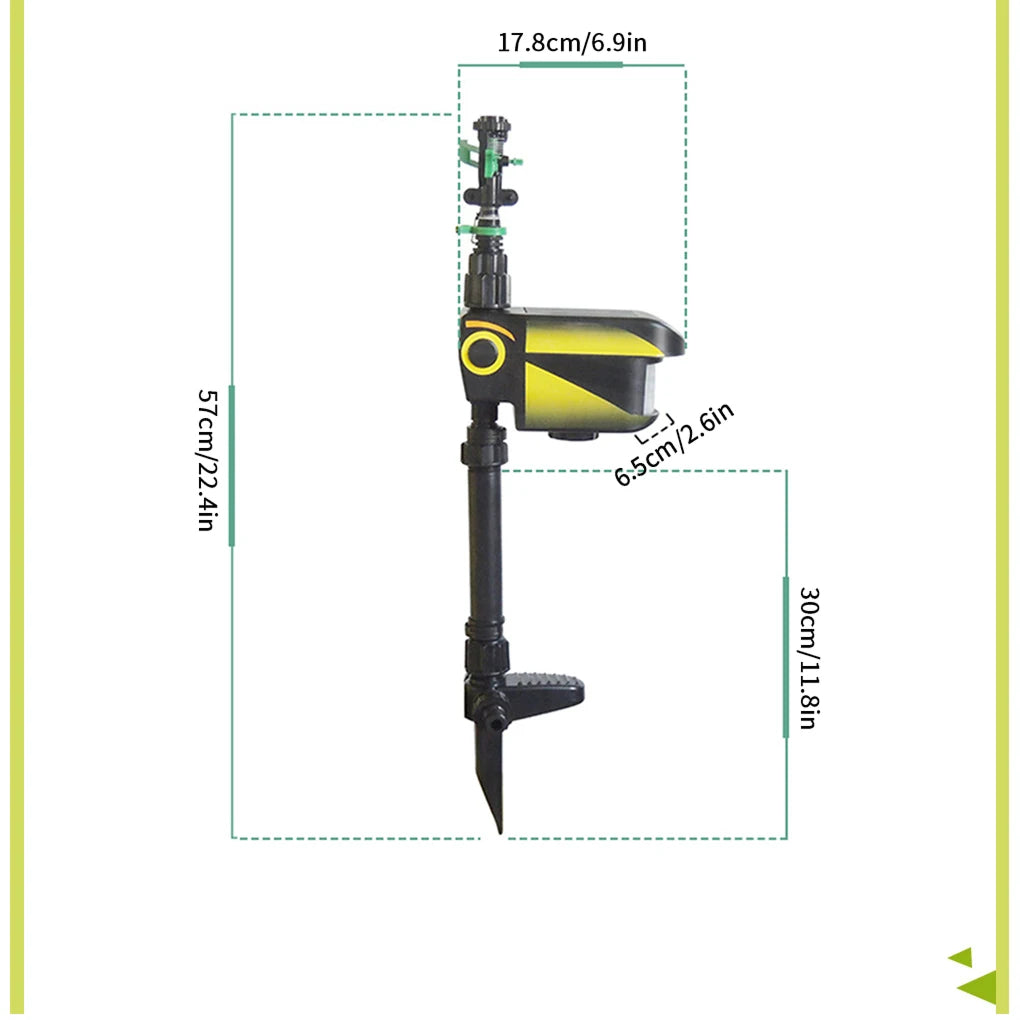 Solar Powered Motion Activated Animal Deterrent Sprinkler