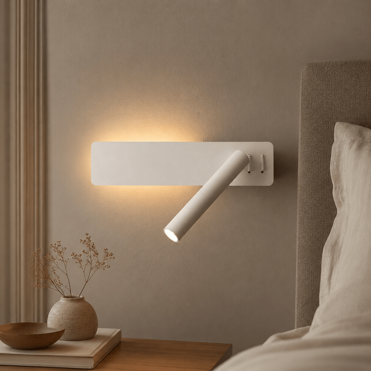 Regulowana lampka do czytania LED GLOWSPIN do łóżka i relaksu