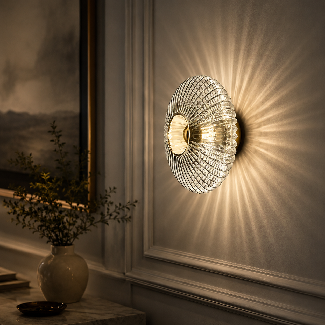 Nástěnné svítidlo Compagnien Glass Globe pro moderní interiéry