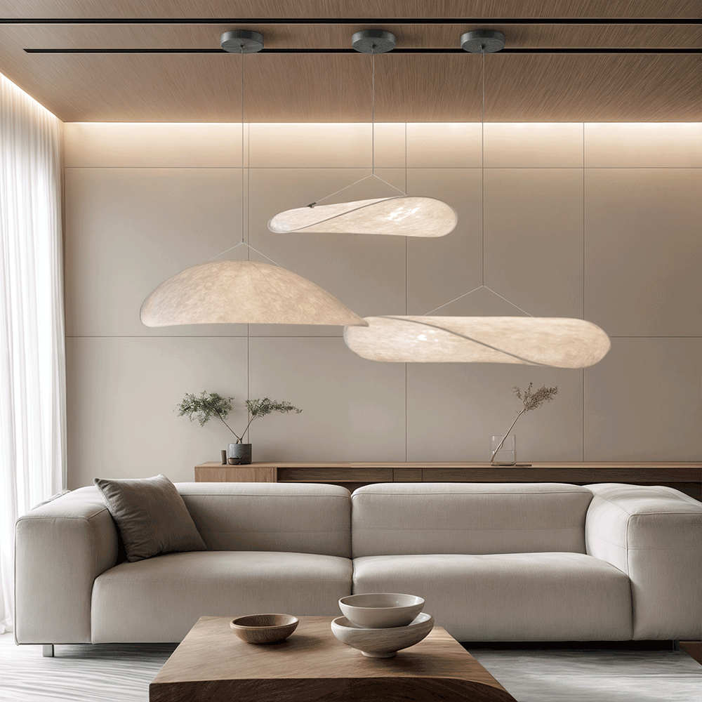 Vertigo-Blatt-Kronleuchter | Kartoffelchip-Lampe