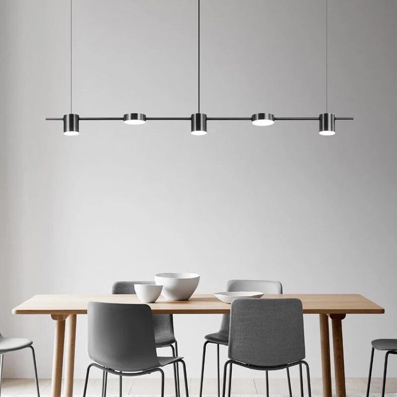 Astrael Lysekrone i Aluminium med Jernfinish, Halvinnfelt