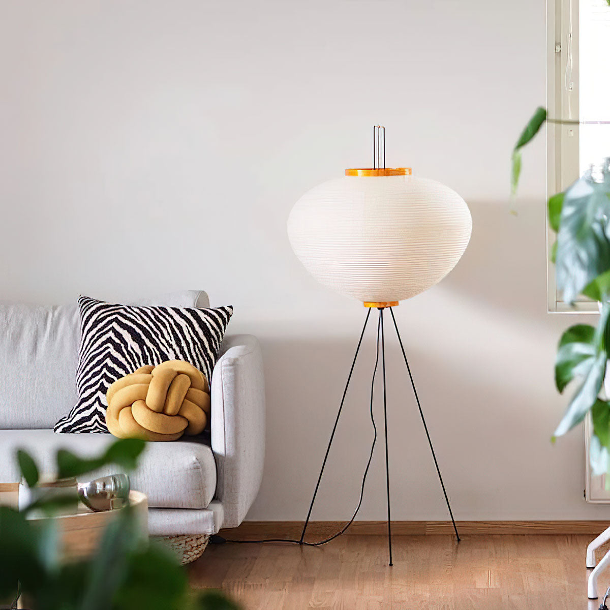 Hikaru Rispapir Gulvlampe Mykt Ambient Lys Minimalistisk
