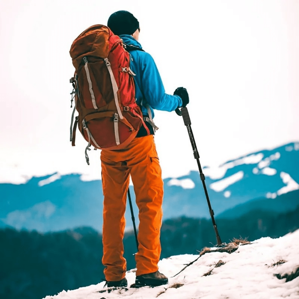 TrailPeak lekkie teleskopowe kijki trekkingowe dla turystów z pewnym, antypoślizgowym uchwytem