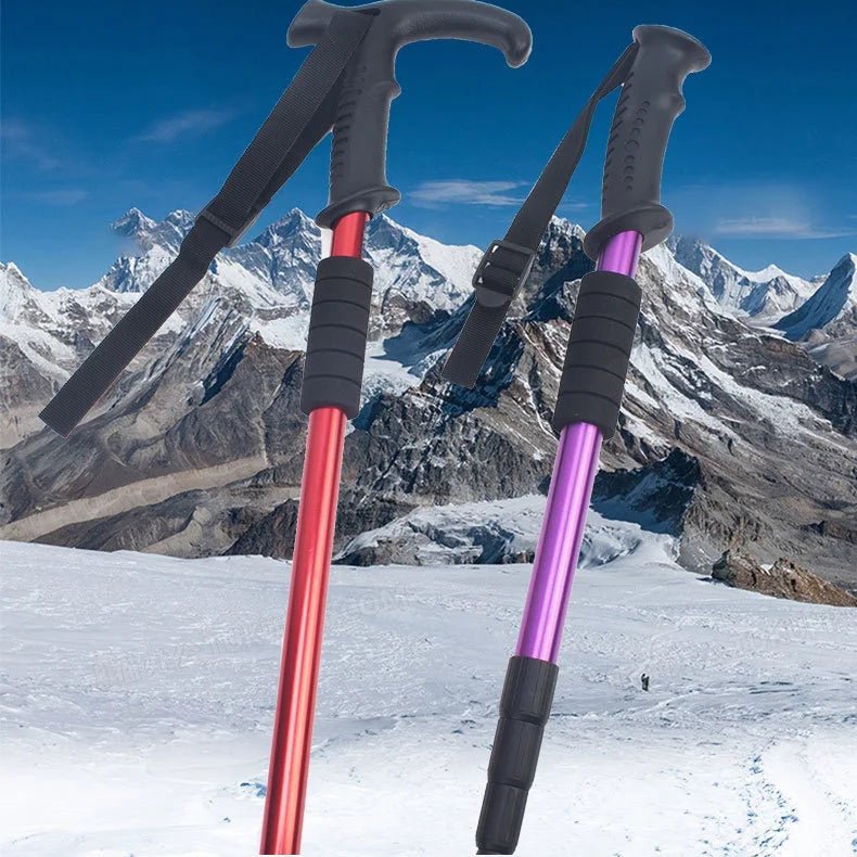 TrailPeak lekkie teleskopowe kijki trekkingowe dla turystów z pewnym, antypoślizgowym uchwytem
