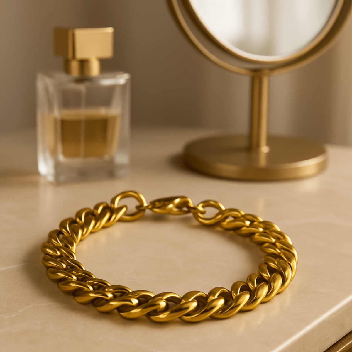 Metallisk kant armbåndsur for profesjonelle med elegant, slitesterkt ripebestandig glass
