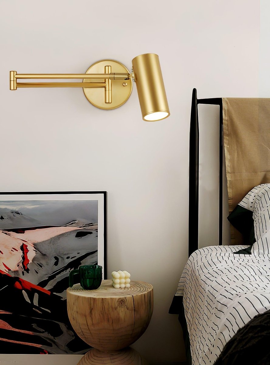 Verstellbare Wandleuchte mit Schwenkarm und LED, 1-flammige moderne Leuchte