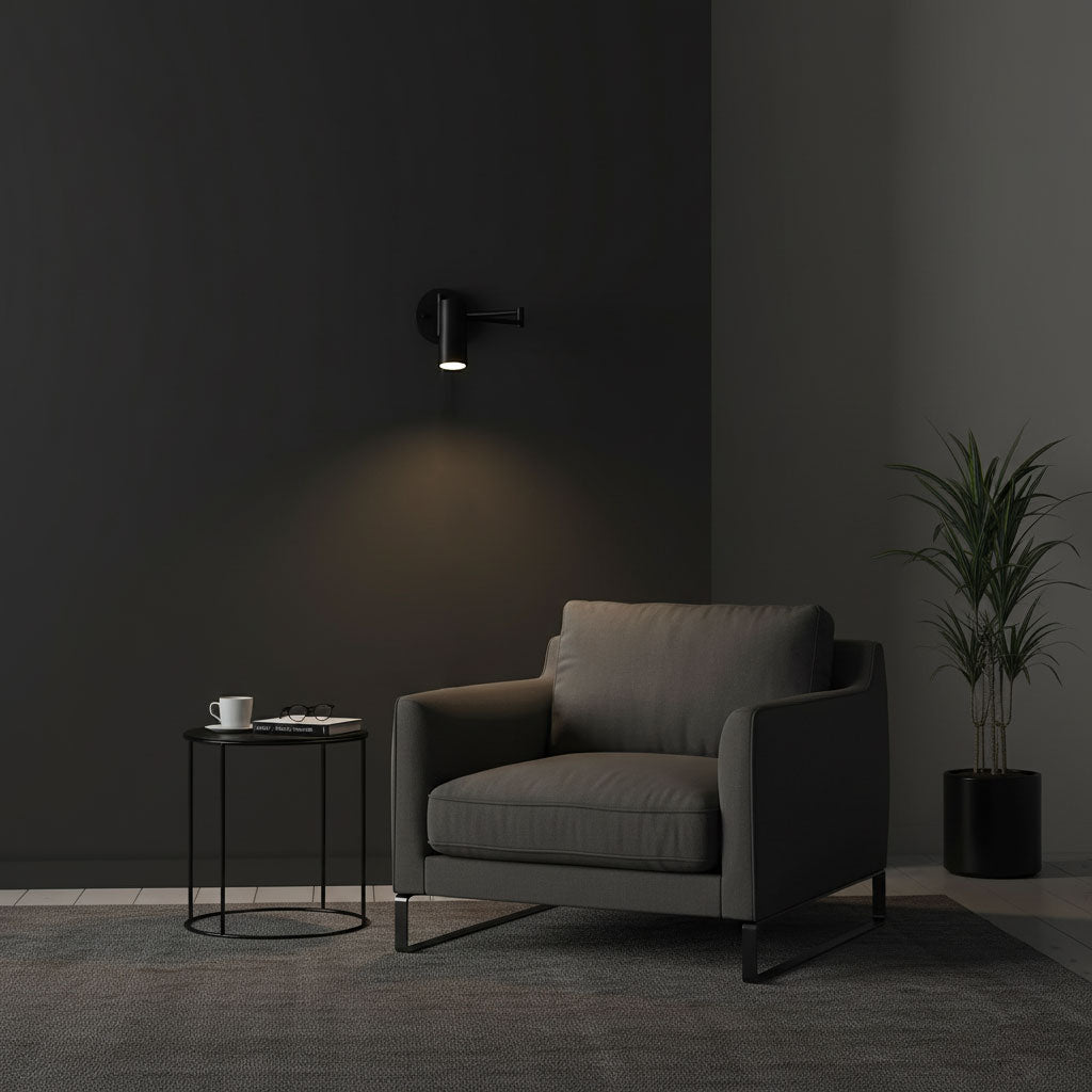 Verstellbare Wandleuchte mit Schwenkarm und LED, 1-flammige moderne Leuchte
