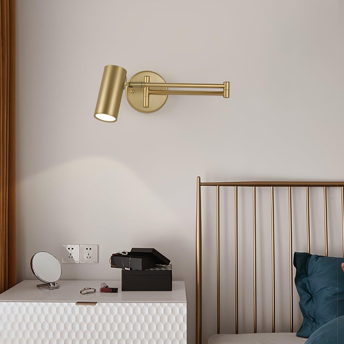Verstellbare Wandleuchte mit Schwenkarm und LED, 1-flammige moderne Leuchte