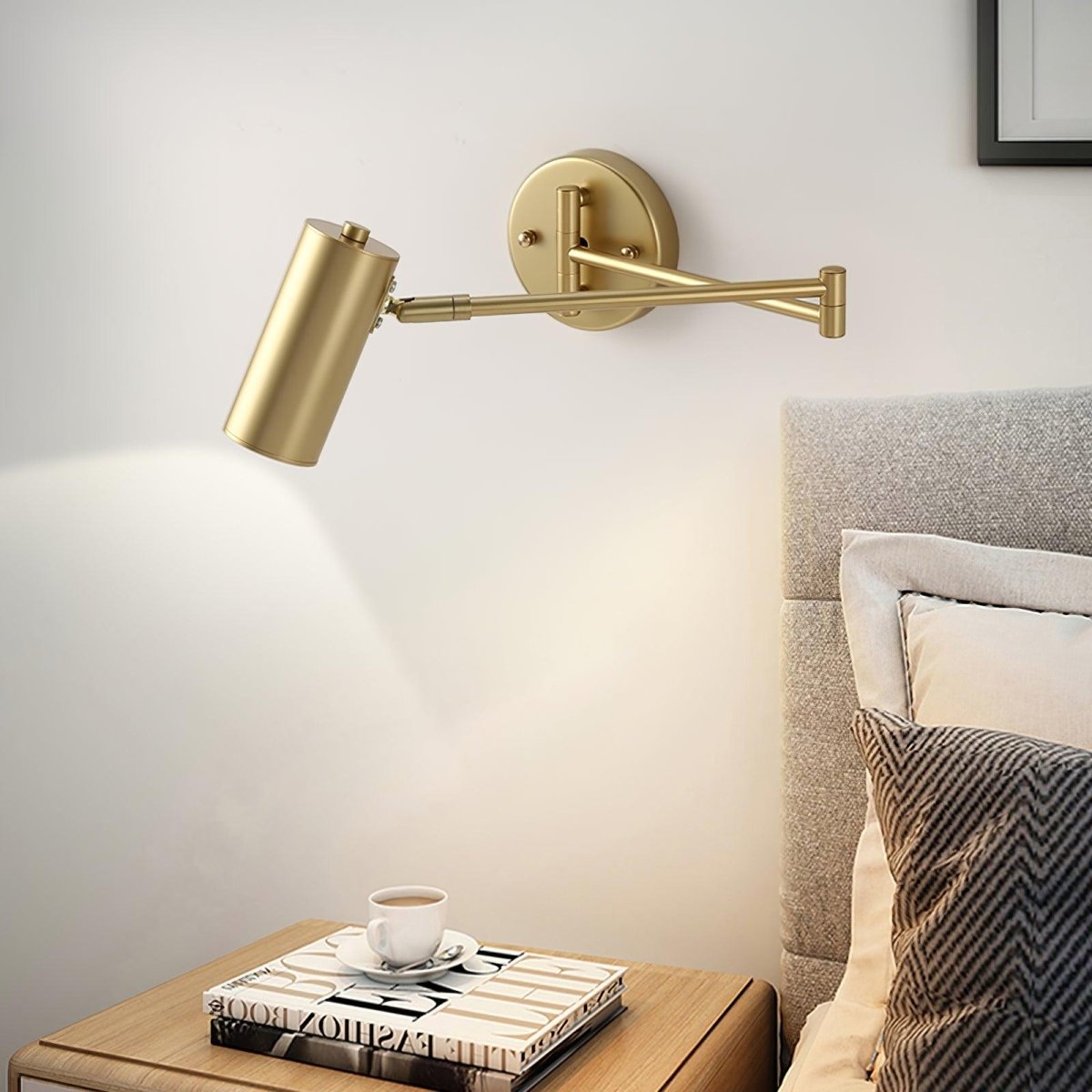 Verstellbare Wandleuchte mit Schwenkarm und LED, 1-flammige moderne Leuchte