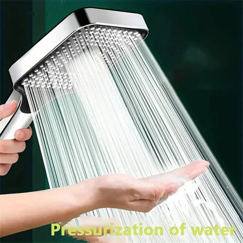AquaPulse Hochdruck Einstellbarer Handbrausekopf mit 3 Sprüharten für Zuhause