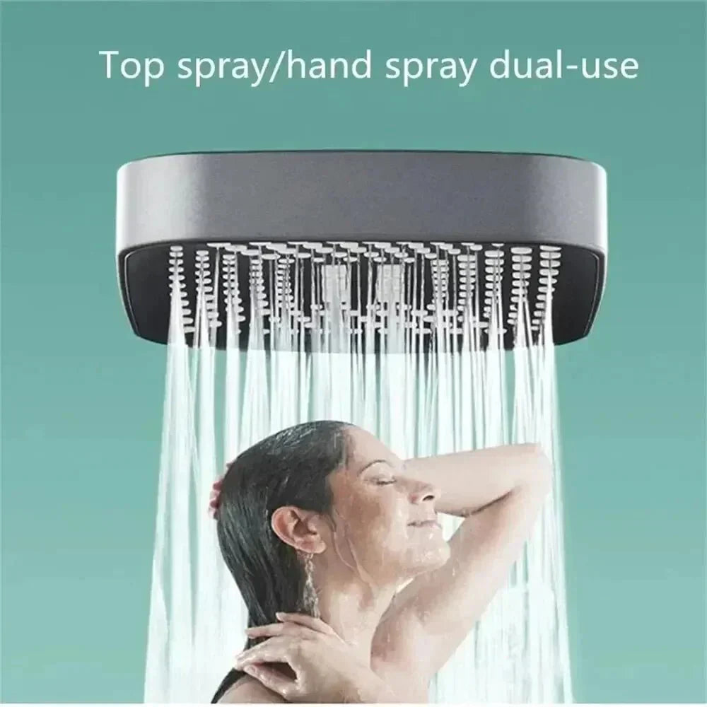 AquaPulse High Pressure Adjustable Handheld Shower Head With 3 Spray Types For Home