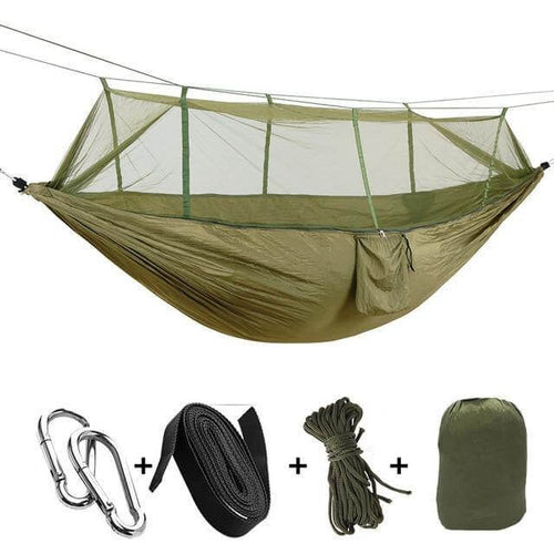 Adventure Ready | Camping Hammock with Mosquito Net & Heavy-Duty Design | Lightweight & Breathable for Outdoor Comfort 0