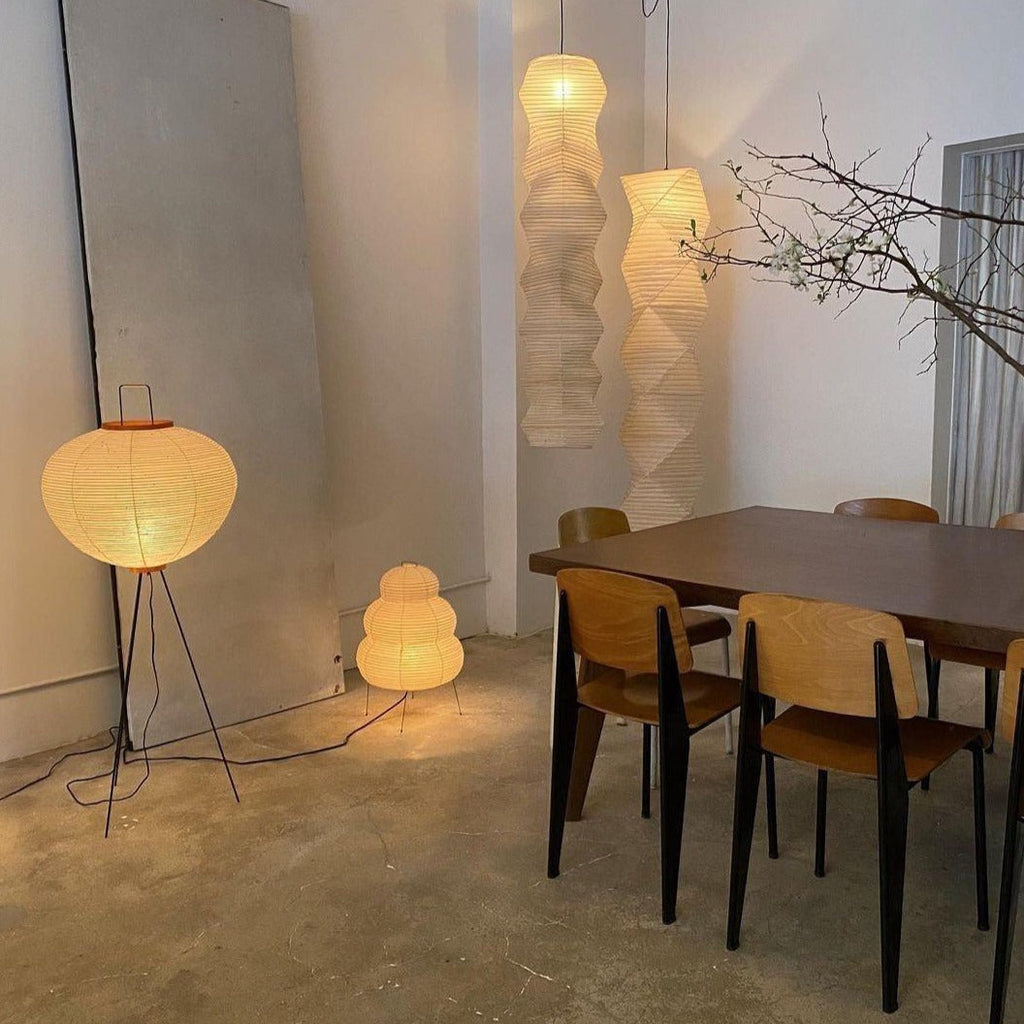 Hikaru Rispapir Gulvlampe Mykt Ambient Lys Minimalistisk