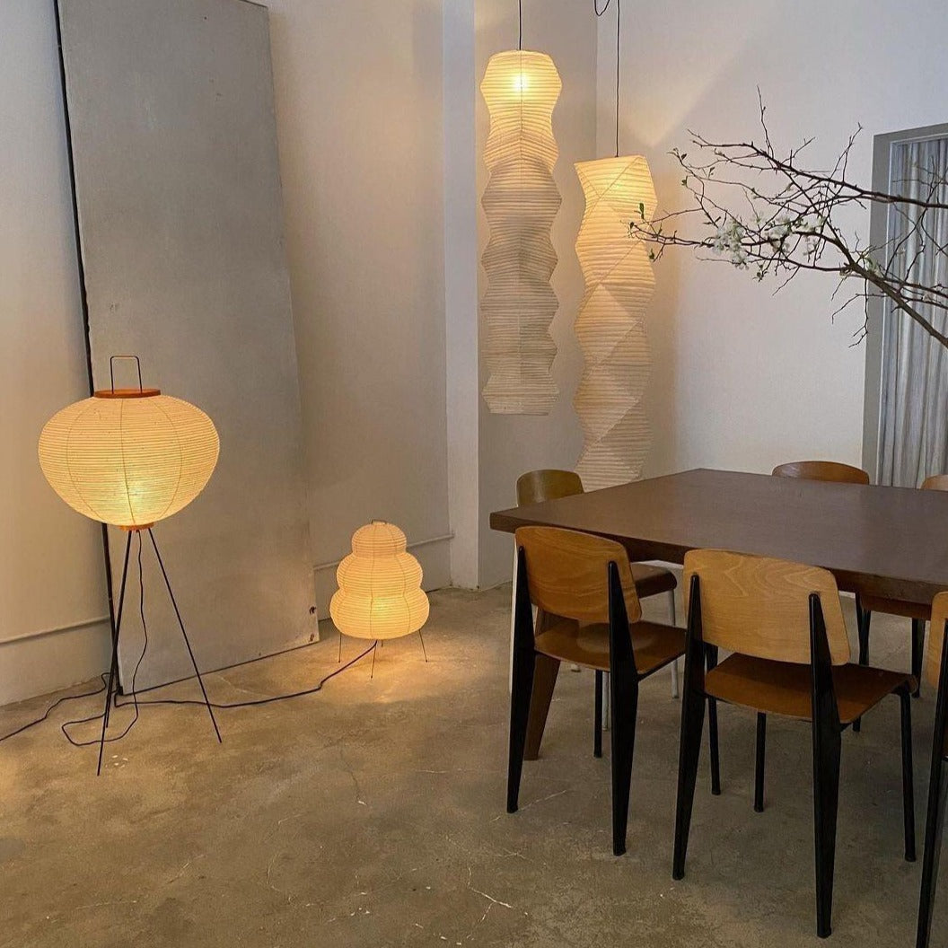 Hikaru Rispapir Gulvlampe Mykt Ambient Lys Minimalistisk