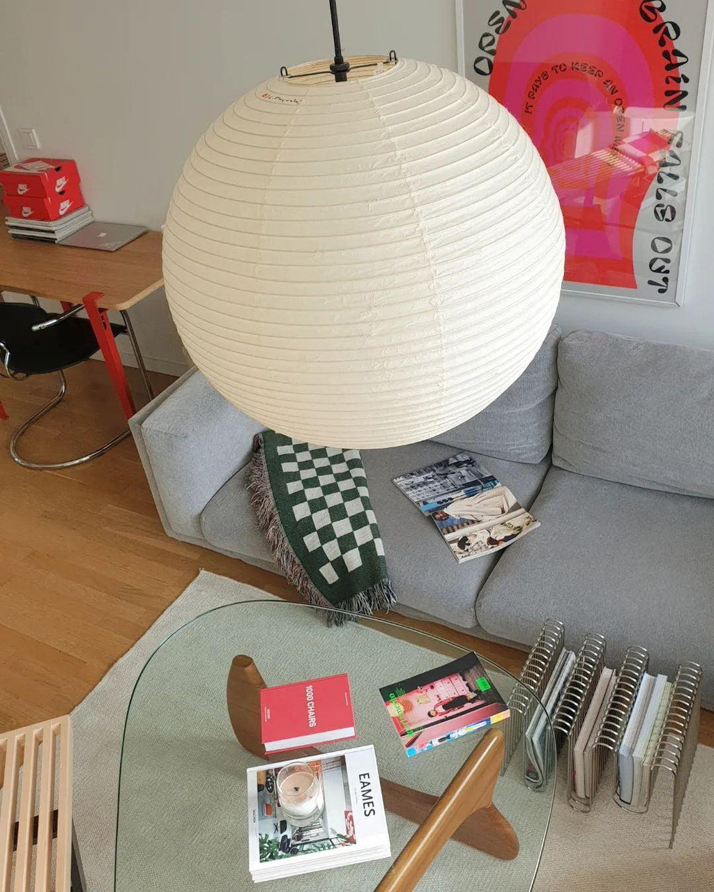 Akari A-serie hengelampe Elegant japansk håndverk for moderne hjem