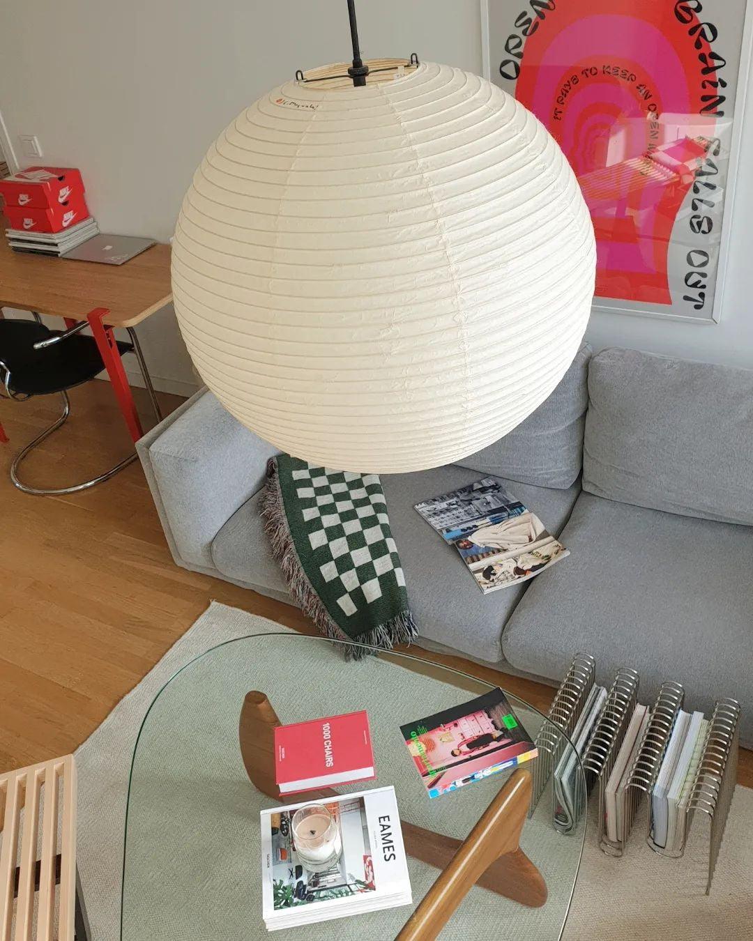 Akari A-serie hengelampe Elegant japansk håndverk for moderne hjem