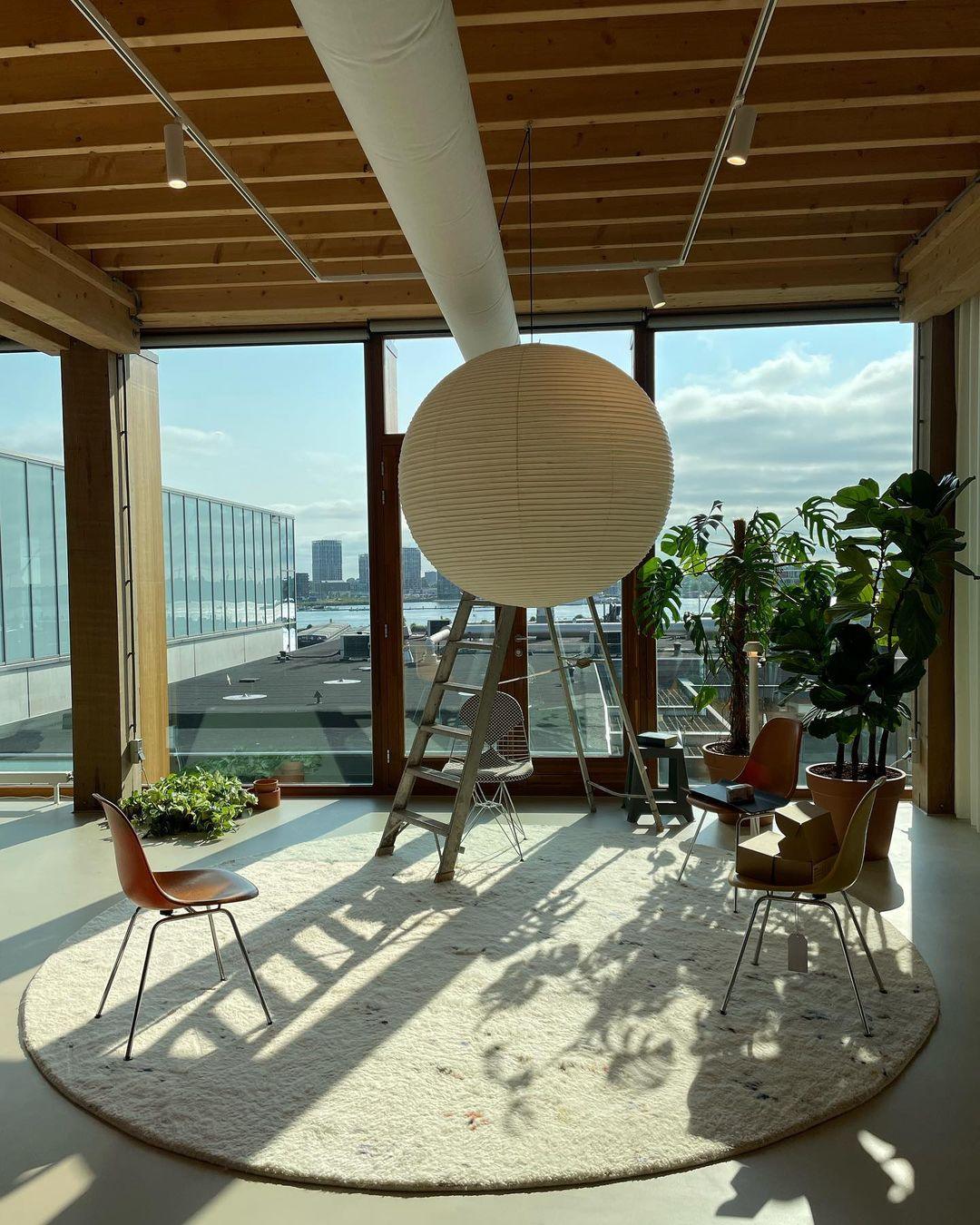 Akari A-serie hengelampe Elegant japansk håndverk for moderne hjem