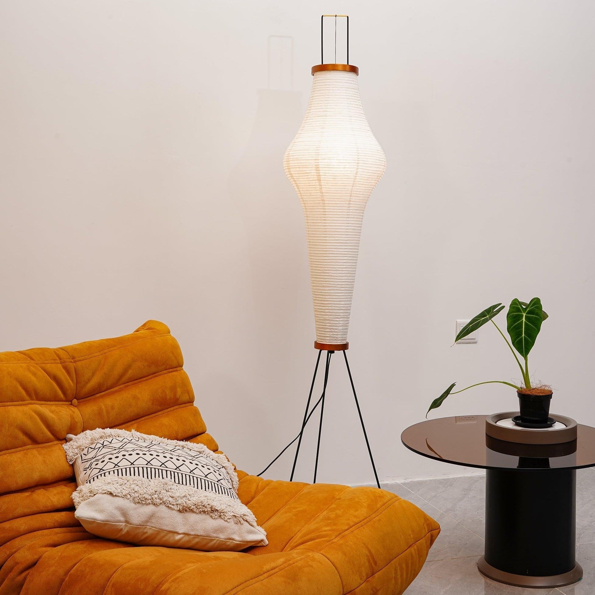 Hikaru Rispapir Gulvlampe Mykt Ambient Lys Minimalistisk