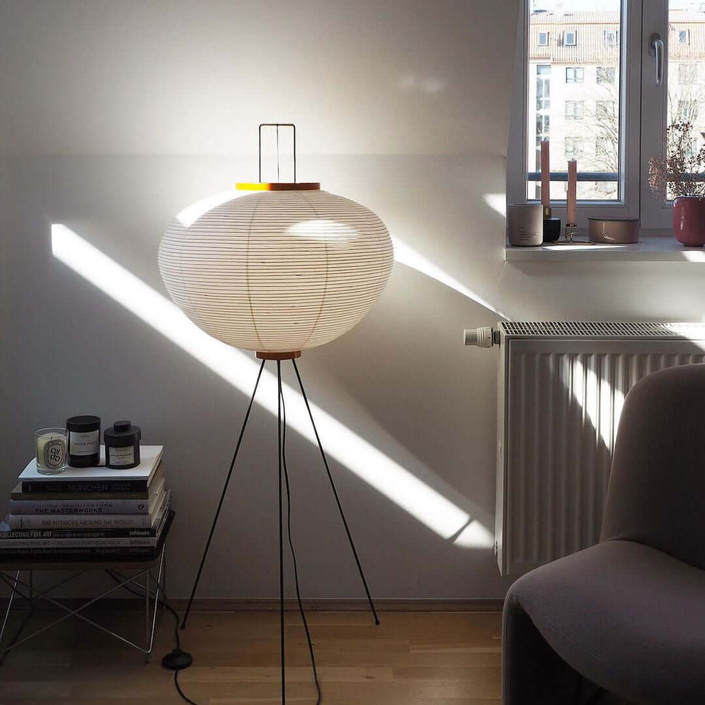 Hikaru Rispapir Gulvlampe Mykt Ambient Lys Minimalistisk