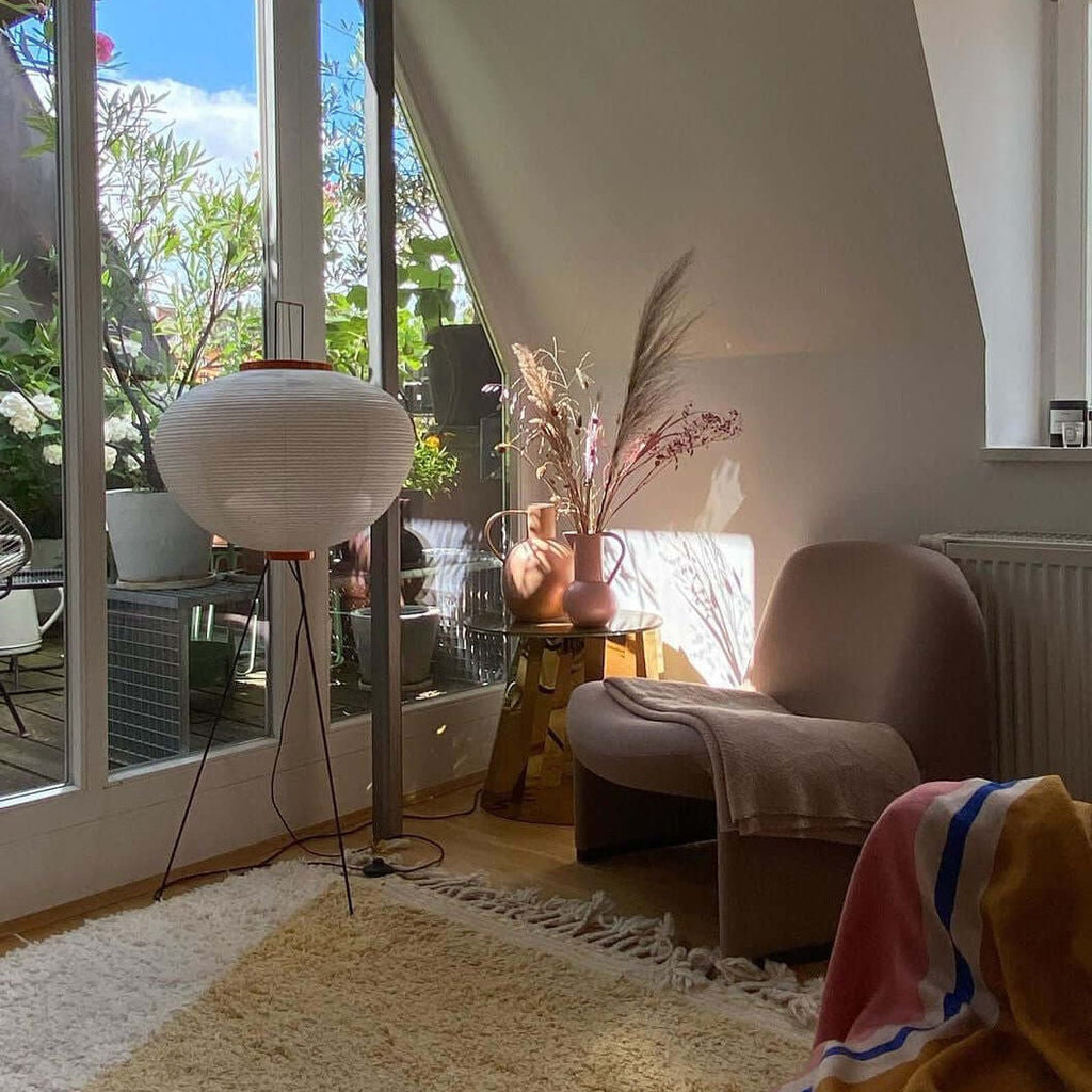 Hikaru Rispapir Gulvlampe Mykt Ambient Lys Minimalistisk