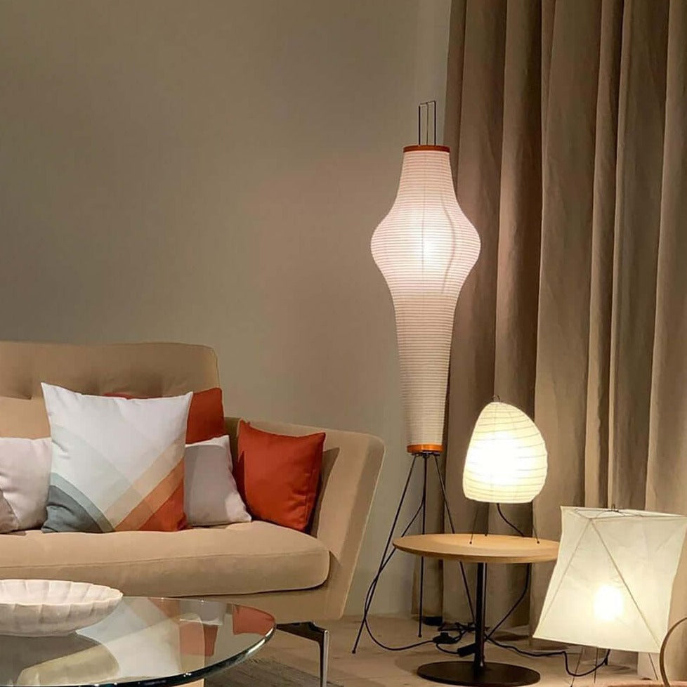 Hikaru Rispapir Gulvlampe Mykt Ambient Lys Minimalistisk