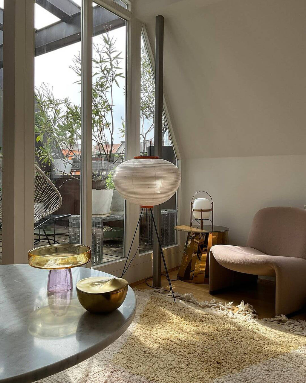 Hikaru Rispapir Gulvlampe Mykt Ambient Lys Minimalistisk