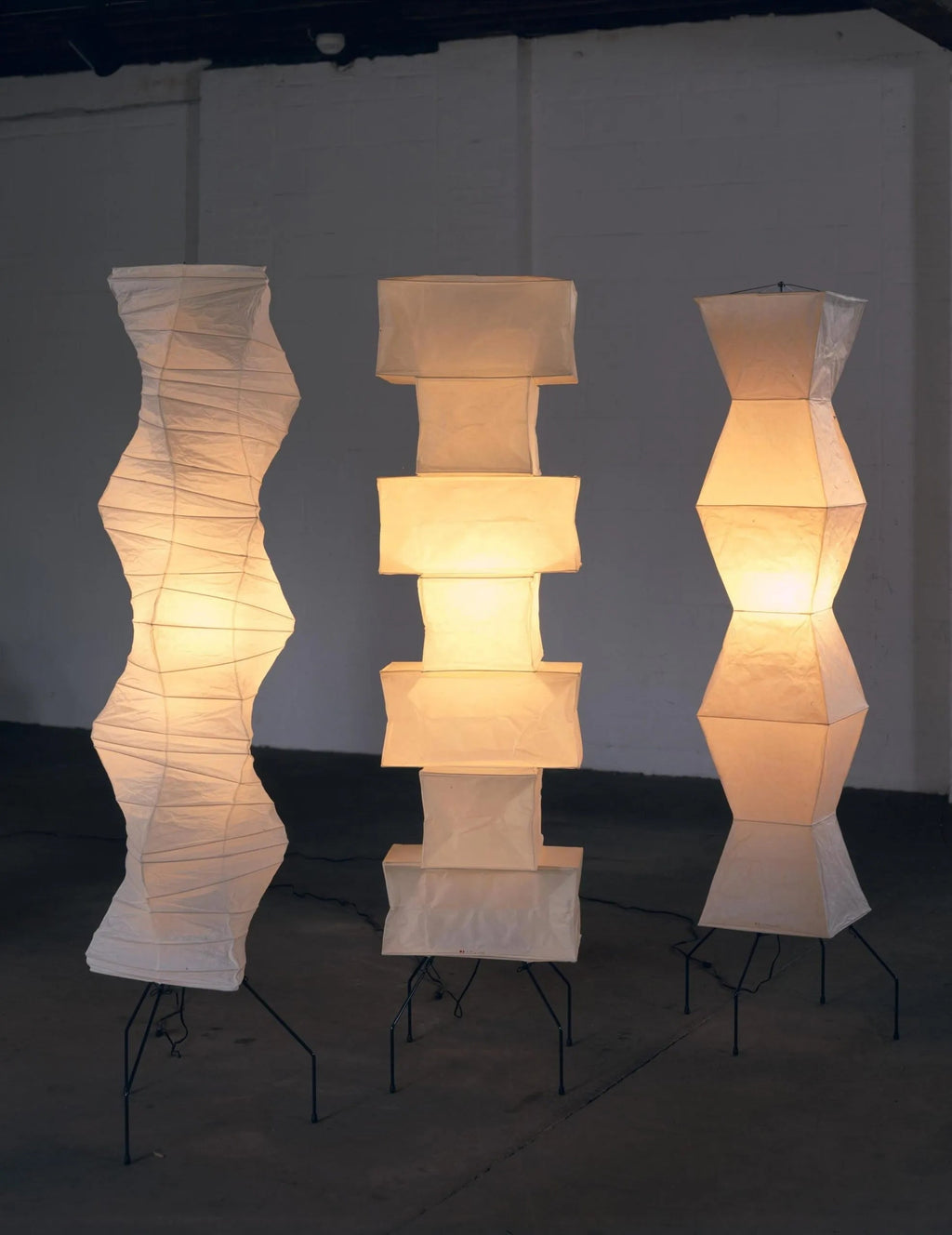 Hikaru Rispapir Gulvlampe Mykt Ambient Lys Minimalistisk