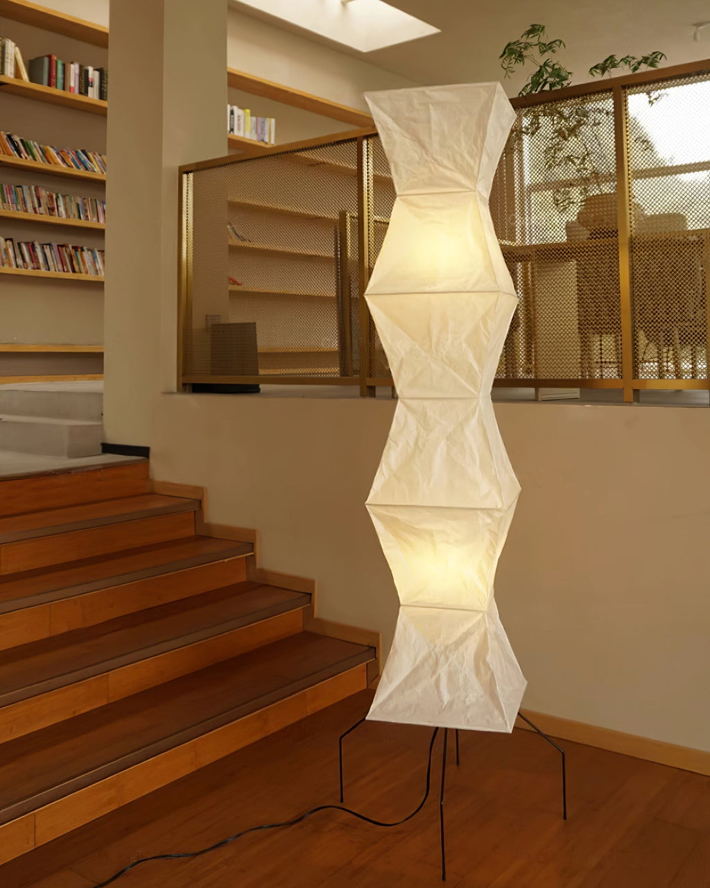 Hikaru Rispapir Gulvlampe Mykt Ambient Lys Minimalistisk