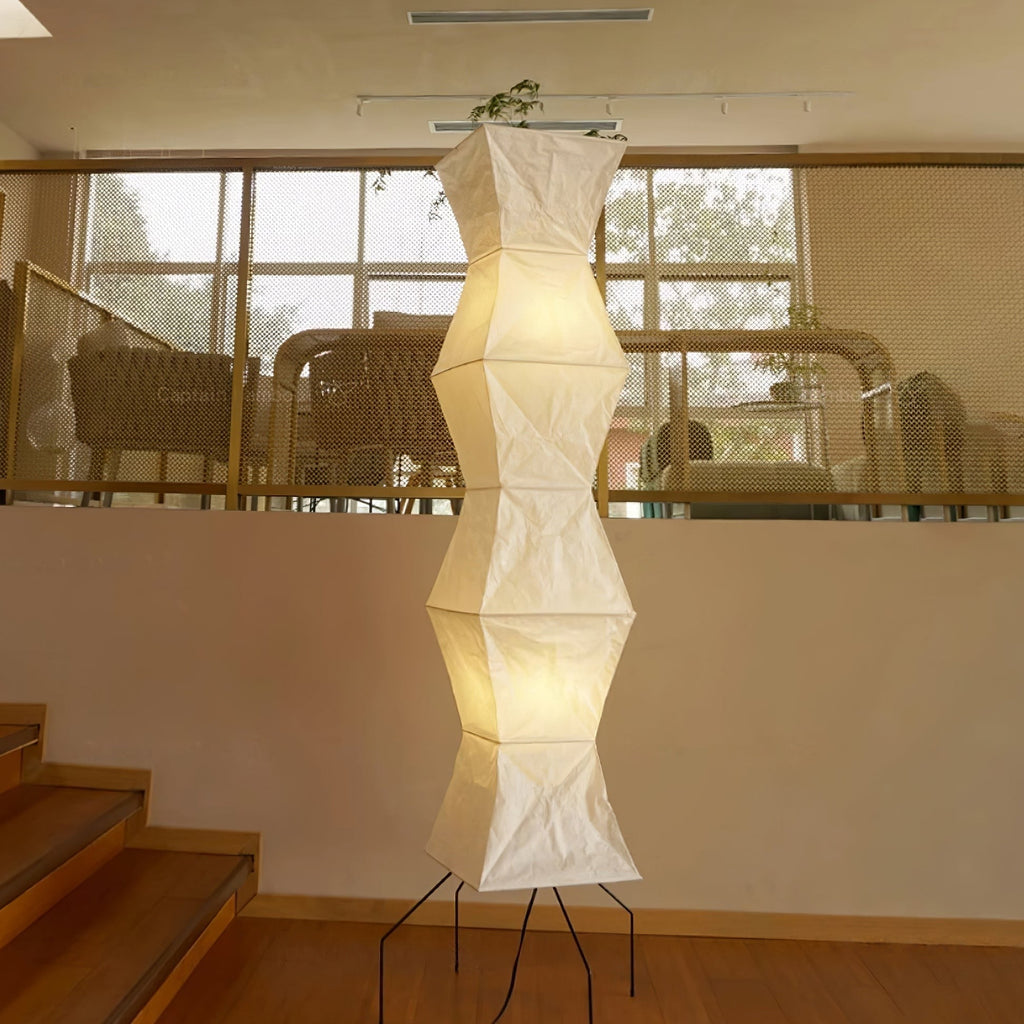 Hikaru Rispapir Gulvlampe Mykt Ambient Lys Minimalistisk