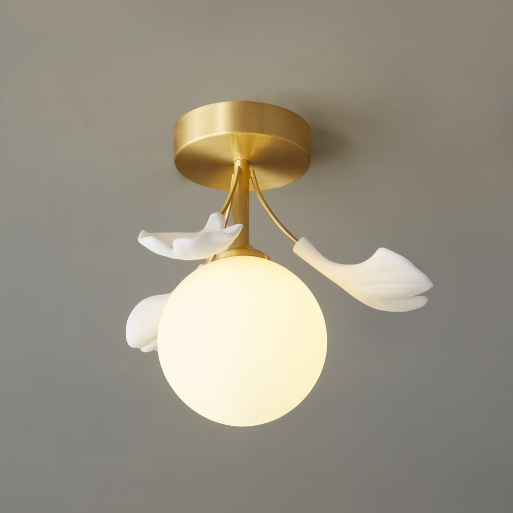 Plafonnier SylvaGlow Feuille de Ginkgo pour Espaces Ambiants