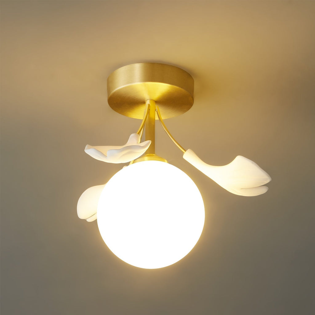 Plafonnier SylvaGlow Feuille de Ginkgo pour Espaces Ambiants