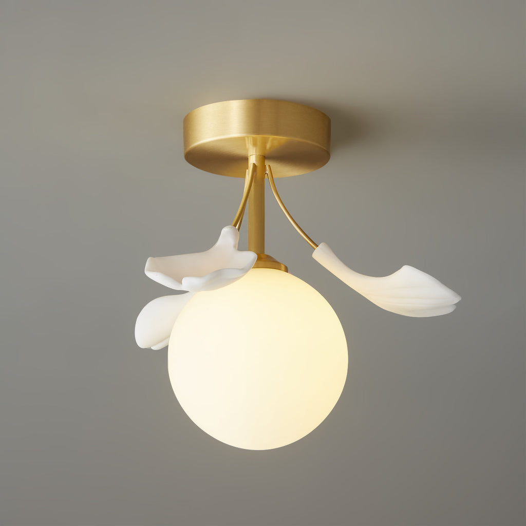 Plafonnier SylvaGlow Feuille de Ginkgo pour Espaces Ambiants
