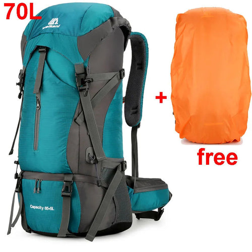 Alpivento | 70L Trekking Backpack with Rain Cover & Ergonomic Design | Perfect for Multi-Day Hikes 0