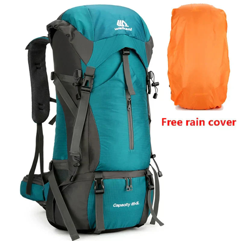 Alpivento Trekking Rygsæk 70L med Regnslag og Ergonomisk Design til Flerdagsvandringer