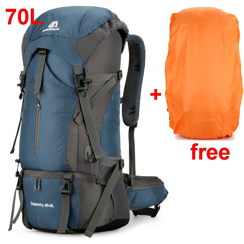 Alpivento | 70L Trekking Backpack with Rain Cover & Ergonomic Design | Perfect for Multi-Day Hikes 1
