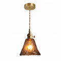 Závěsná lampa z jantarového skla ve vintage stylu, 12 palců