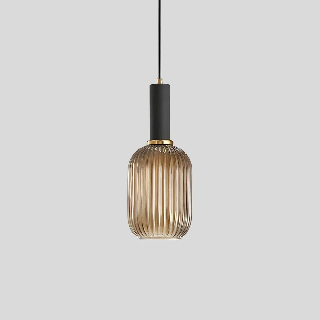 Nordic Vintage Glass Striped Pendeant Light - Orntli