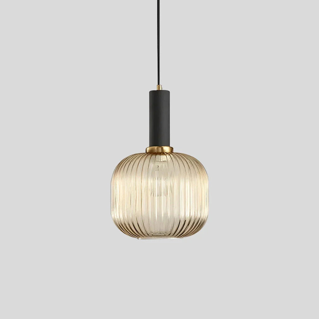 Nordic Vintage Glass Striped Pendeant Light - Orntli