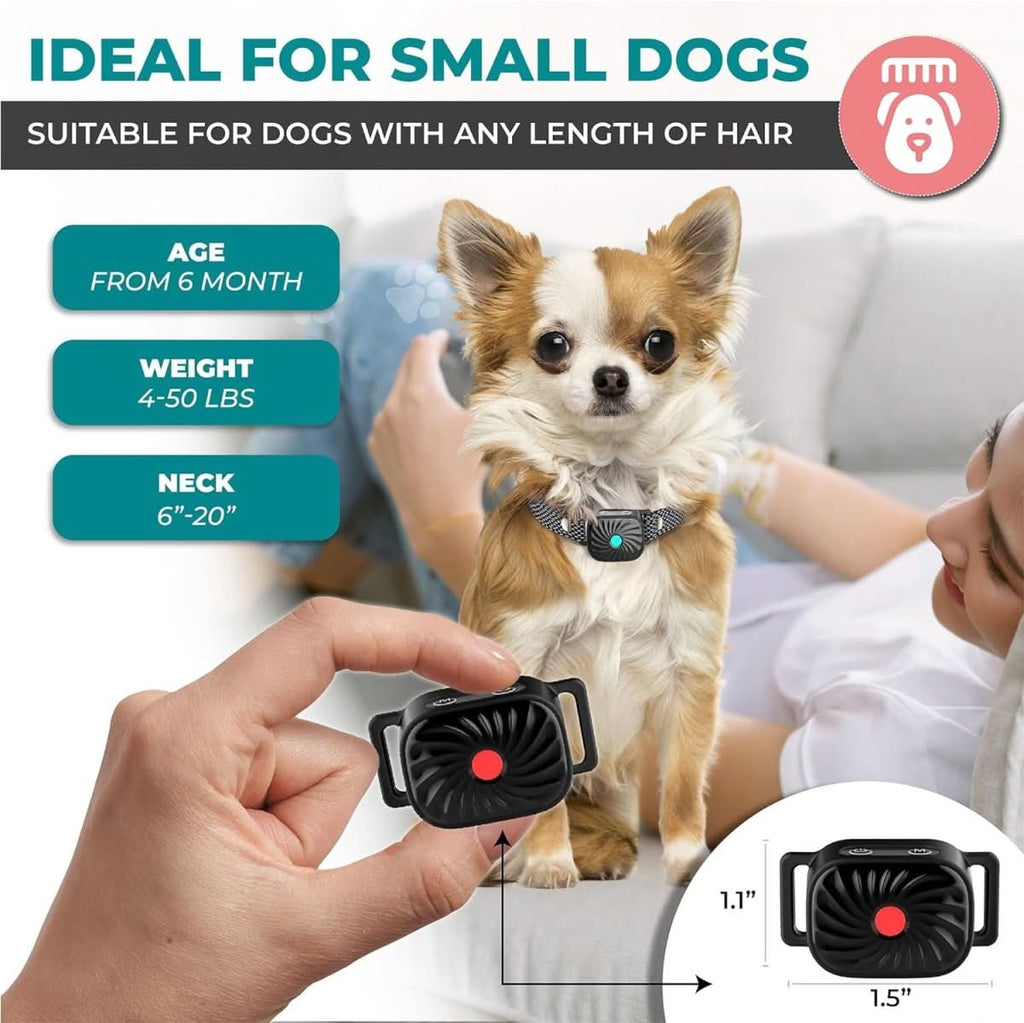Calm Pup Mini gyengéd ugatásgátló nyakörv kicsi kutyáknak hanggal és rezgéssel