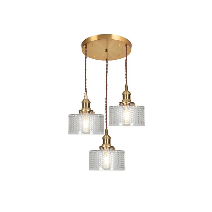 Vintage Pendant Lamp In Antique-Style Glass, 12-Inch Diameter