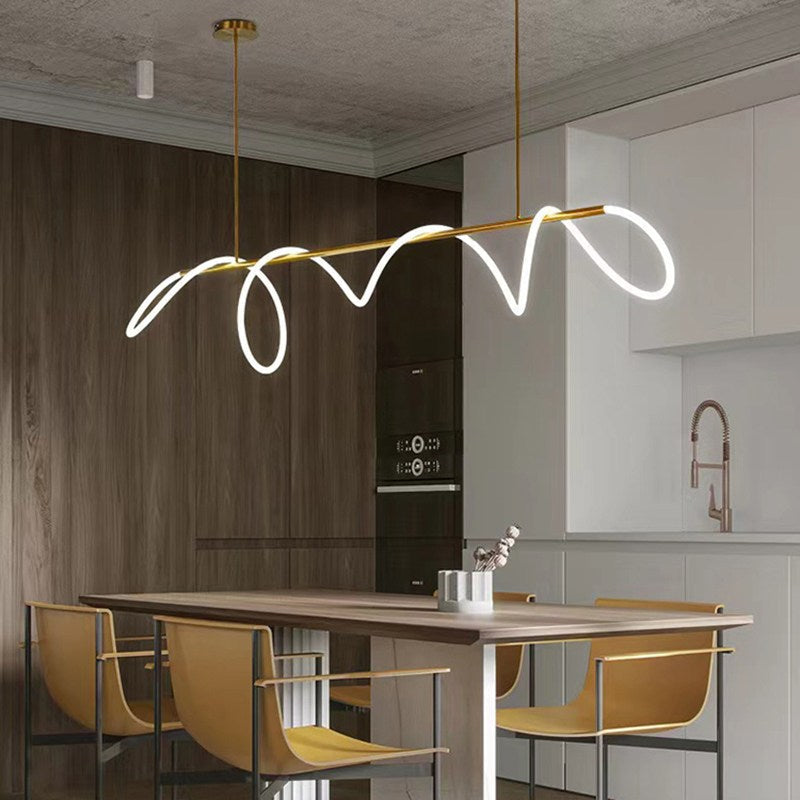 Moderne lang slange LED pendel til spisestue - Orntli