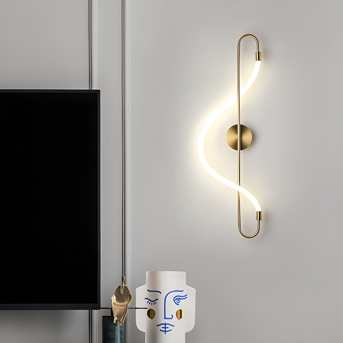 Moderne lang slange LED pendel til spisestue - Orntli