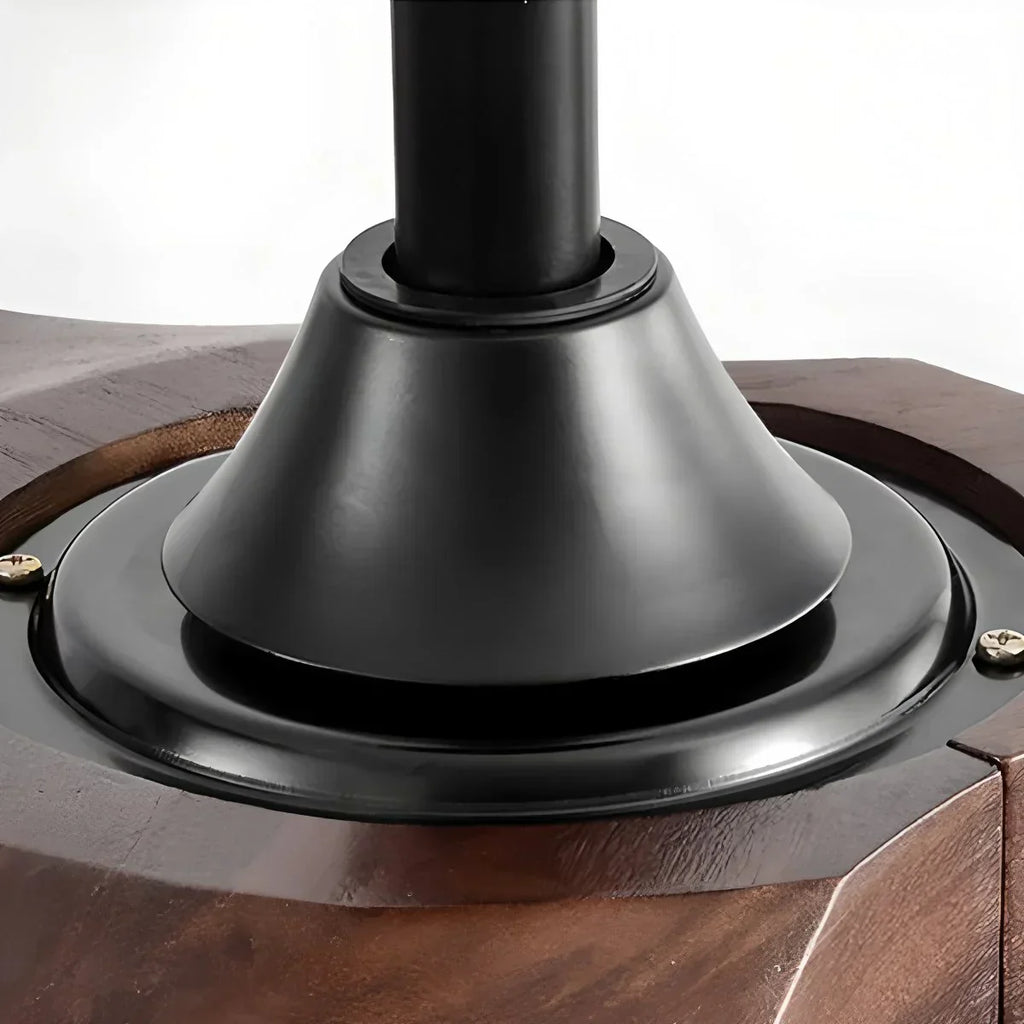 Nordischer Deckenventilator aus Massivholz mit Licht - Orntli