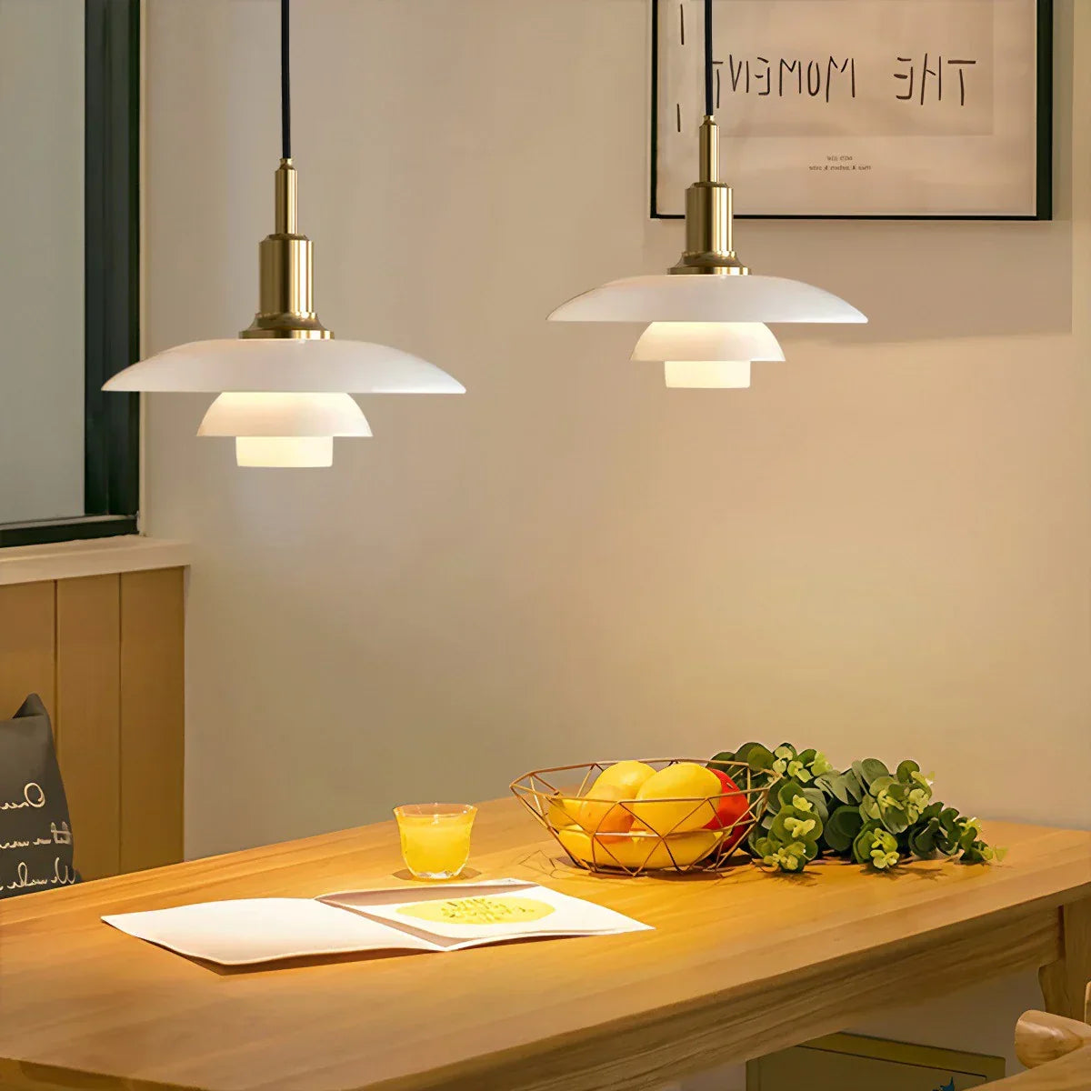 Danish Designer Glass Pendant Lamp for Kitchen - Orntli